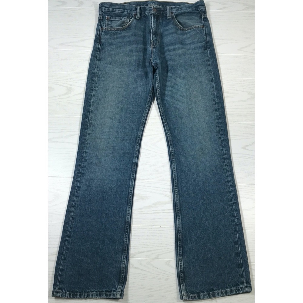 Levis 527 Bootcut Jeans Men 34x34 Blue Denim 100% Cotton Mid Rise Cowboy Work